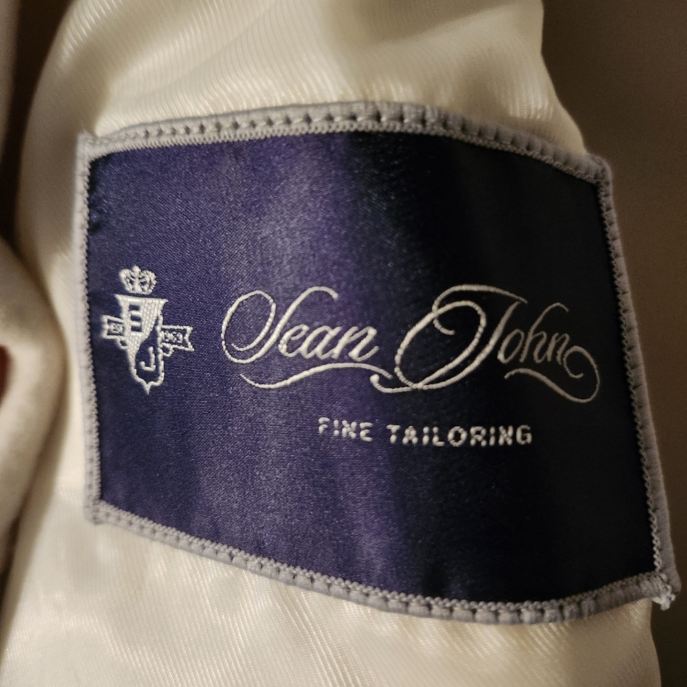 Men's Cream Dress Coat - Picture 3 of 6